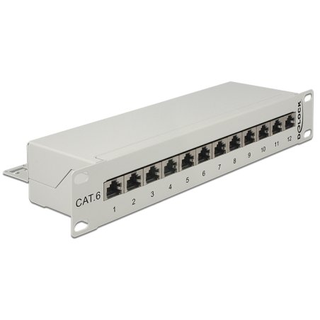 Delock 10? Patchpanel 12 Port Cat.6 grau