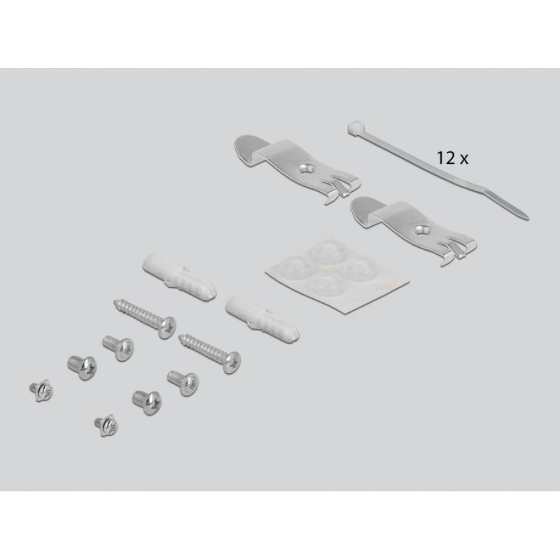 DeLOCK Panneau de distribution Keystone, 12 ports, gris