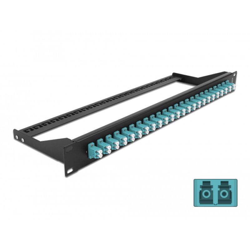 Delock 19? LWL Patchpanel 24 Port LC Duplex aqua