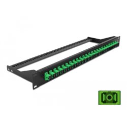 DeLOCK 19″ Fibre Patch Panel 24 port SC Simplex green