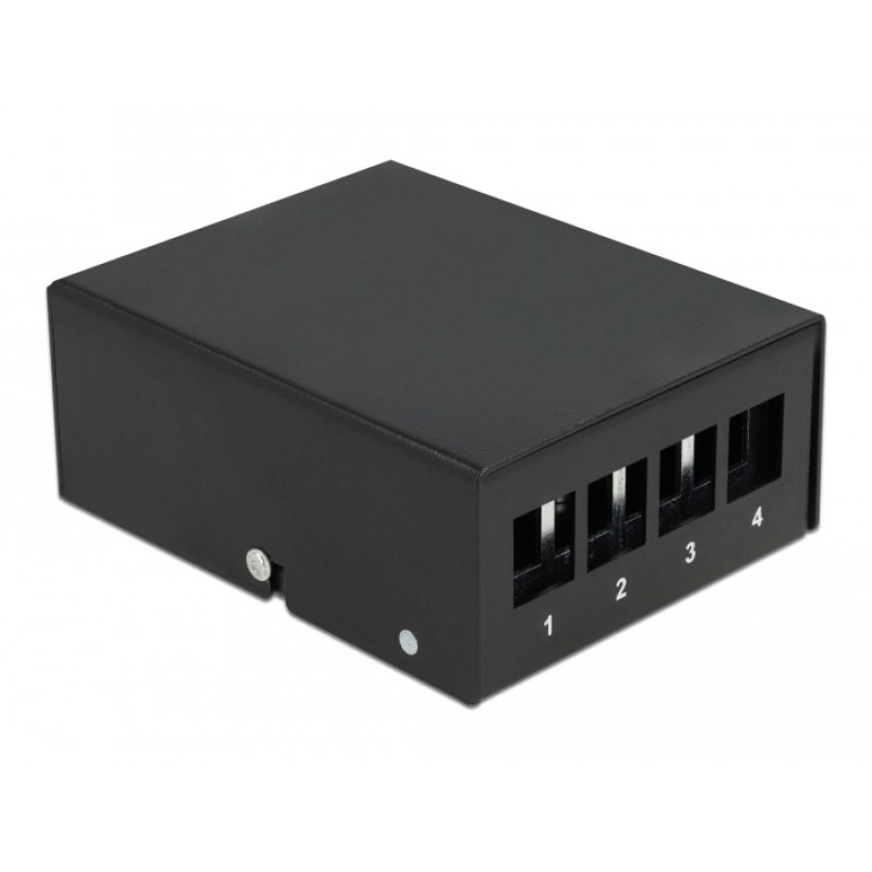 DeLOCK Panneau de distribution Keystone, 4 ports, noire