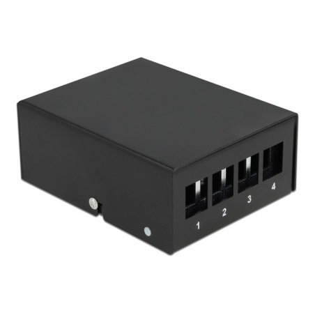 Delock Keystone Patchpanel 4 Port schwarz