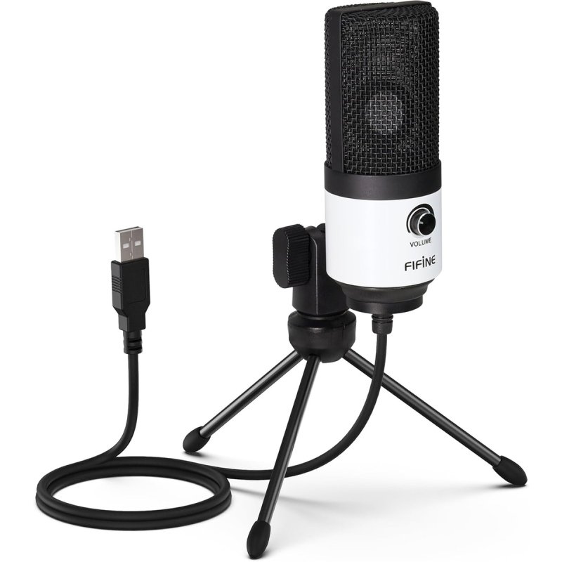 Fifine K669BW studio microphone (white)