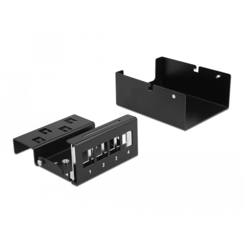 Delock Keystone Patchpanel 4 Port schwarz