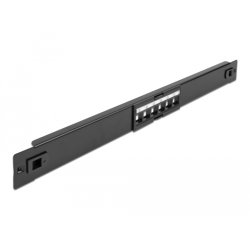 DeLOCK Panneau de distribution 19″ Keystone, 6 ports, sans outil