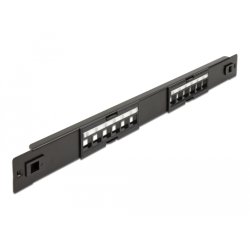 DeLOCK Panneau de distribution 19″ Keystone, 12 ports, sans outil
