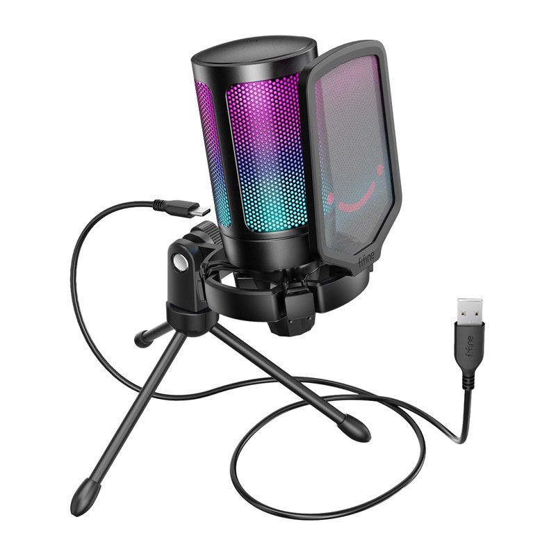 Fifine A6V condenser gaming microphone (black)