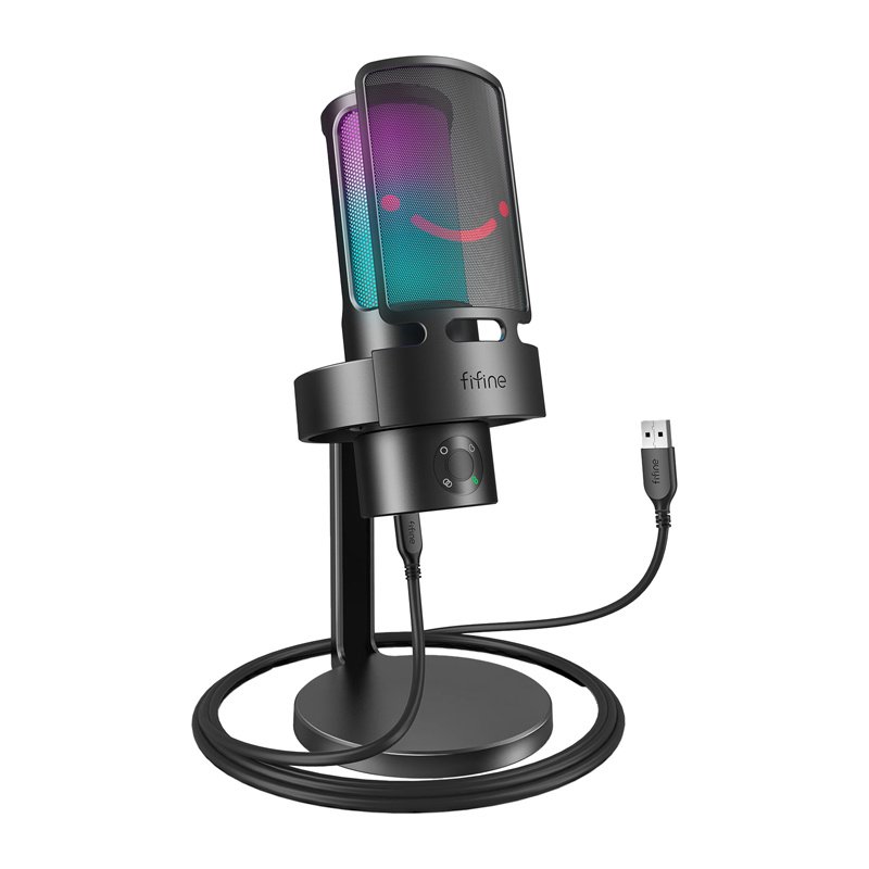 Fifine A8 condenser microphone with stand (black)