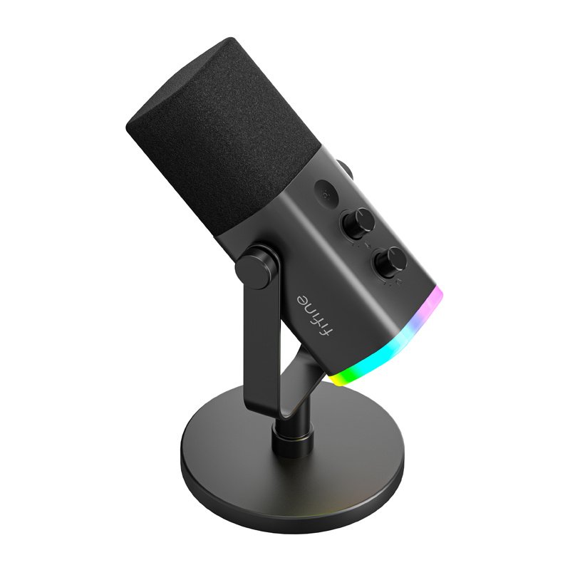 Fifine AM8 dynamic microphone with stand (black)