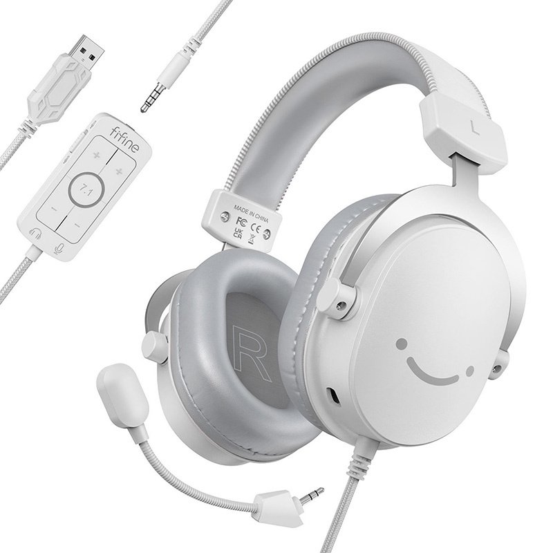 Fifine H9W gaming headphones (white)