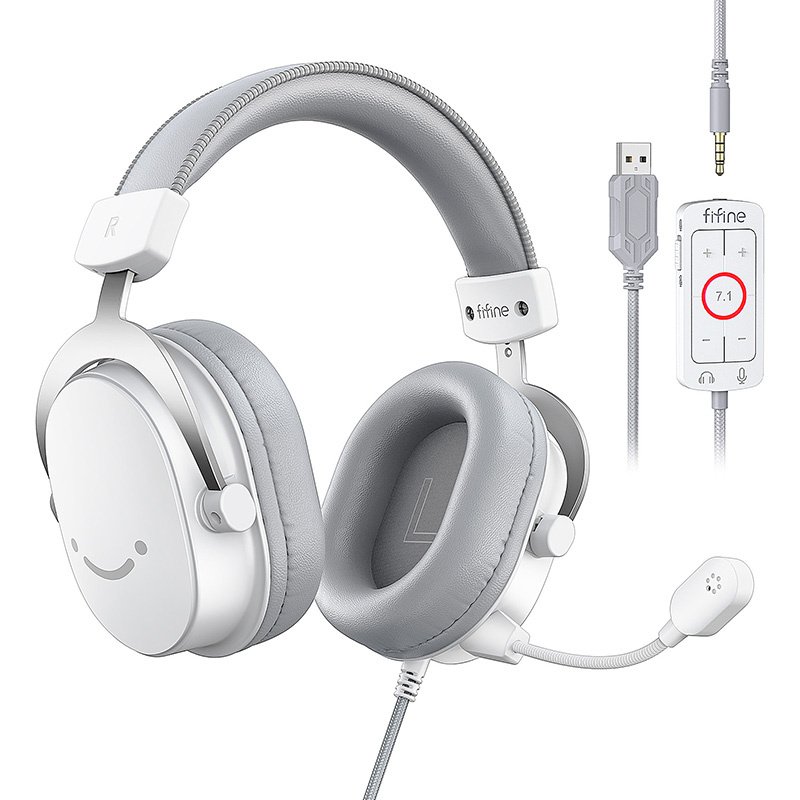 Fifine H9W gaming headphones (white)