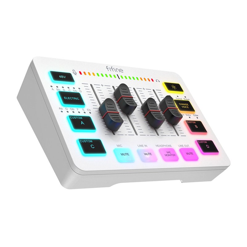 Fifine SC3W audio mixer (white)