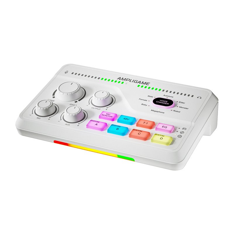 Fifine SC8W RGB gaming mixer (white)