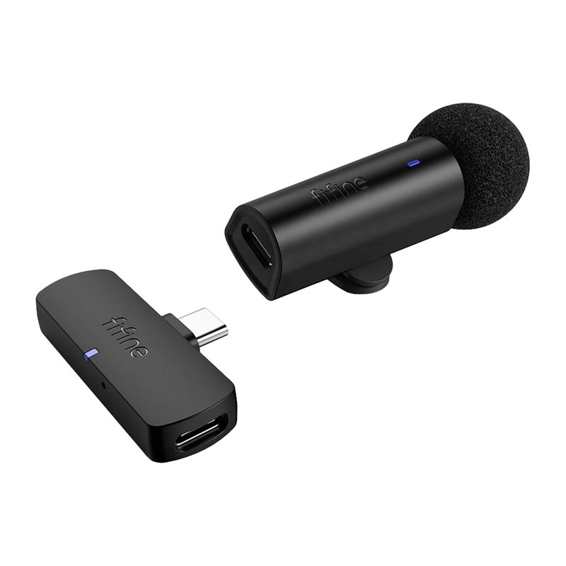 Fifine M6 USB-C wireless tie microphone (black)