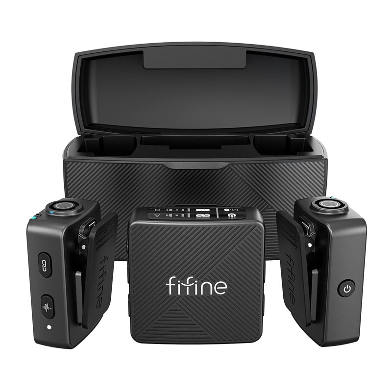 Fifine M9 tie microphone set (black)