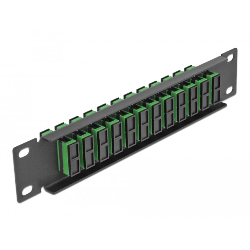 Delock 10? LWL Patchpanel 12 Port SC Duplex grün 1 HE schwarz