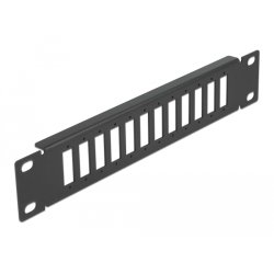 DeLOCK Panneau 10″ de distribution de fibre optique 12 ports pour SC Duplex / LC Quad, 1 unité, noir