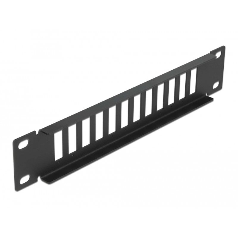 DeLOCK 10″ Fiber Optic Patch Panel 12 Port for SC Duplex / LC Quad 1U black