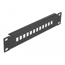 DeLOCK 10″ Fiber Optic Patch Panel 12 Port for SC Simplex / LC Duplex 1U black