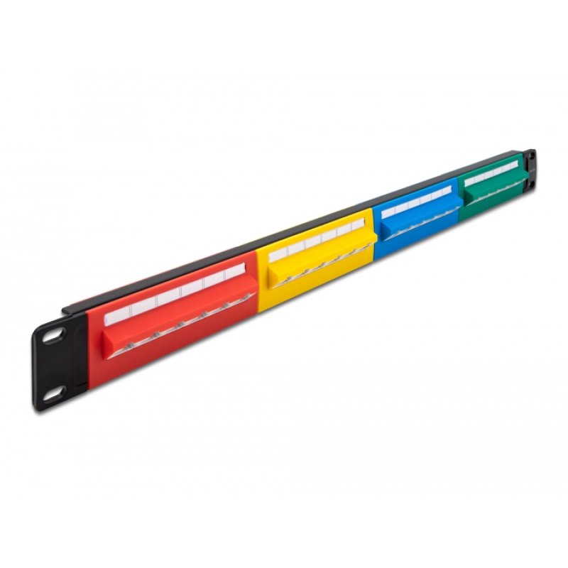 Delock 19? Patchpanel 24 Port Cat.5e 1 HE farbig