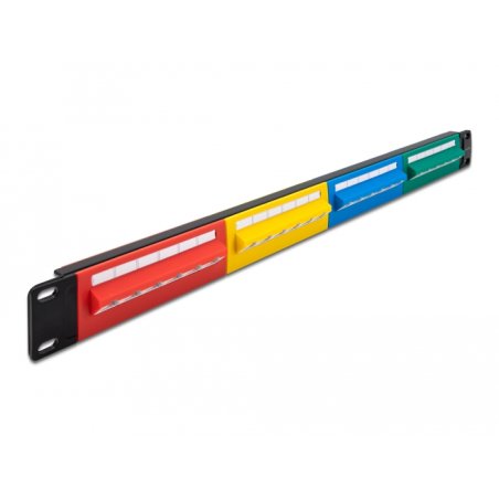 Delock 19? Patchpanel 24 Port Cat.5e 1 HE farbig
