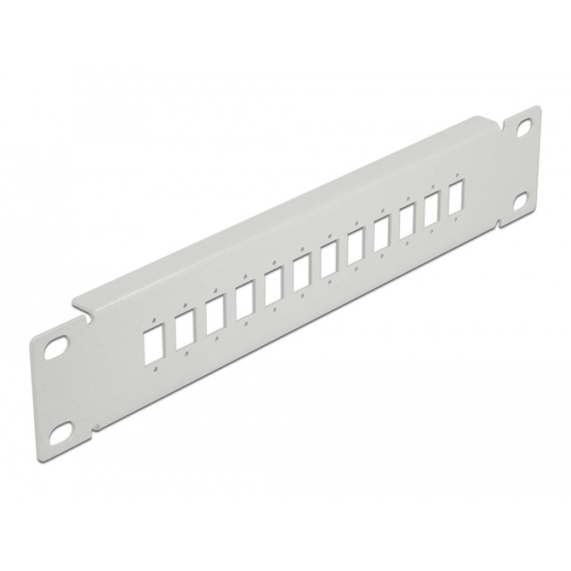 DeLOCK 10″ Fiber Optic Patch Panel 12 Port for SC Simplex / LC Duplex 1U grey