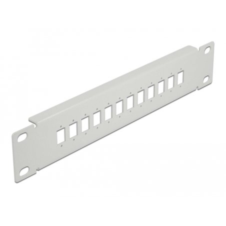 DeLOCK 10″ Fiber Optic Patch Panel 12 Port for SC Simplex / LC Duplex 1U grey