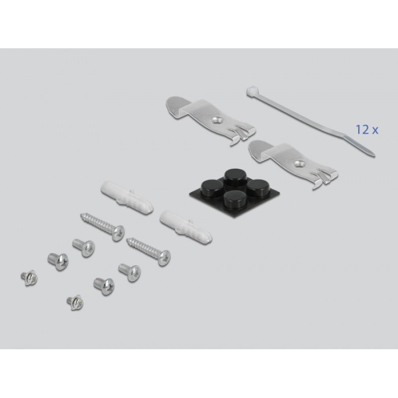 DeLOCK Panneau de distribution Keystone, 12 ports, noire