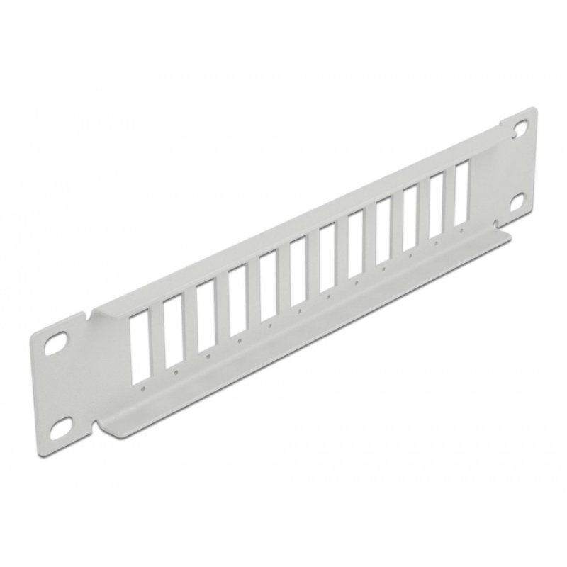 DeLOCK 10″ Fiber Optic Patch Panel 12 Port for SC Duplex / LC Quad 1U grey