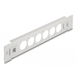 DeLOCK 10″ D-Type Patch Panel 6 port tool free grey