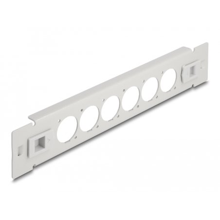 DeLOCK 10″ D-Type Patch Panel 6 port tool free grey