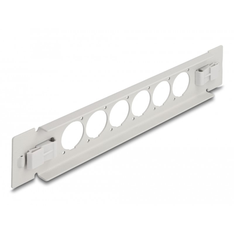 DeLOCK 10″ D-Type Patch Panel 6 port tool free grey