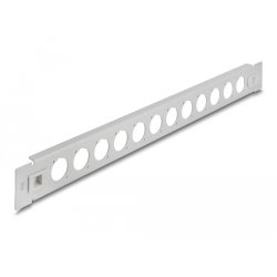 DeLOCK Panneau de distribution 19″ Type-D, 12 ports, sans outil, gris