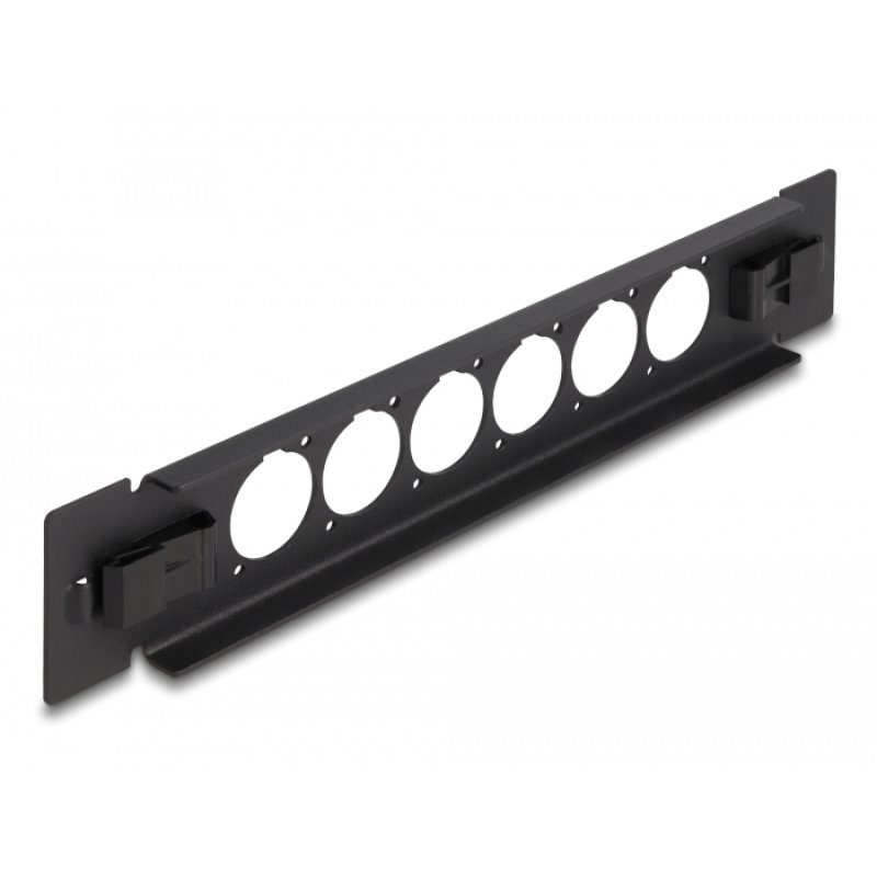 DeLOCK 10″ D-Type Patch Panel 6 port tool free black