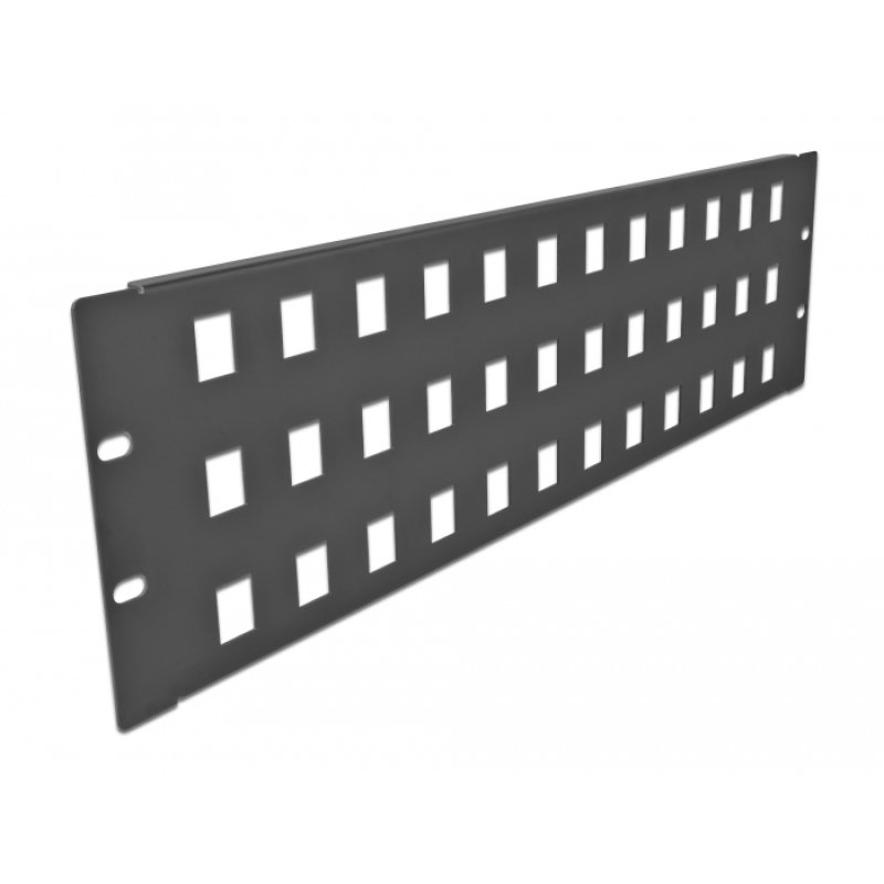 DeLOCK Panneau de distribution Keystone 19″, 48 ports, 3U, noir