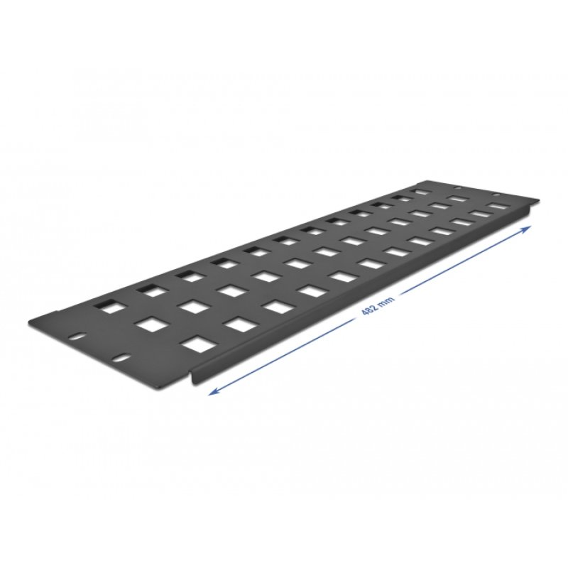 DeLOCK 19″ Keystone Patch Panel 48 port 3U black