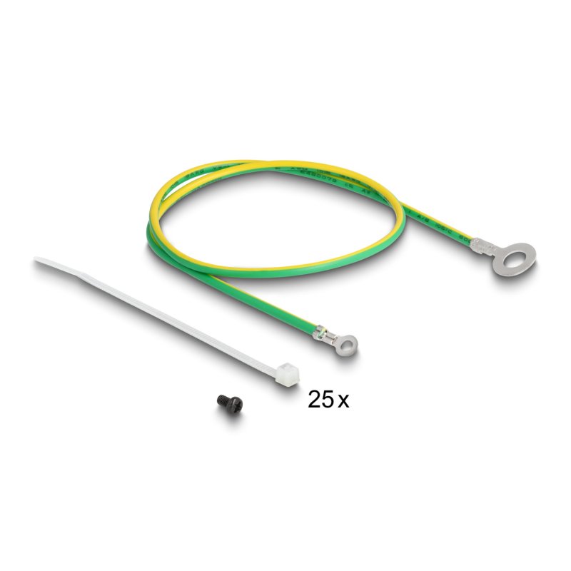 DeLOCK Panneau de distribution 19″ Keystone 24 prises avec serre-câble, 1 unité, angulé, noir