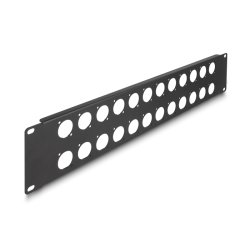 DeLOCK Panneau de distribution Type-D 19″, 24 ports, 2 unités, noir