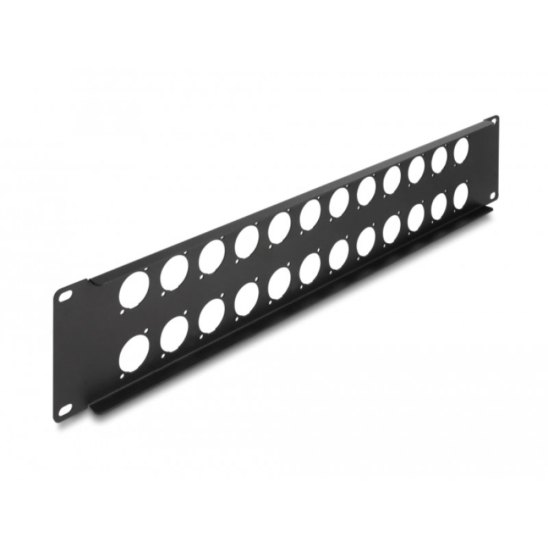 DeLOCK 19″ D-Type Patch Panel 24 port 2U black