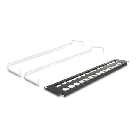 Delock 19? D-Typ Patchpanel mit Entlastungsschienen 32 Port 2 HE schwarz