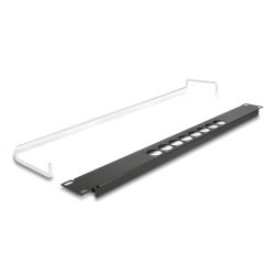 DeLOCK Panneau de distribution 19″ Type-D avec réducteur de tension central, 8 ports, 1U, noir