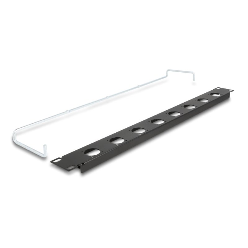 Delock 19? D-Typ Patchpanel mit Entlastungsschiene 8 Port 1 HE schwarz