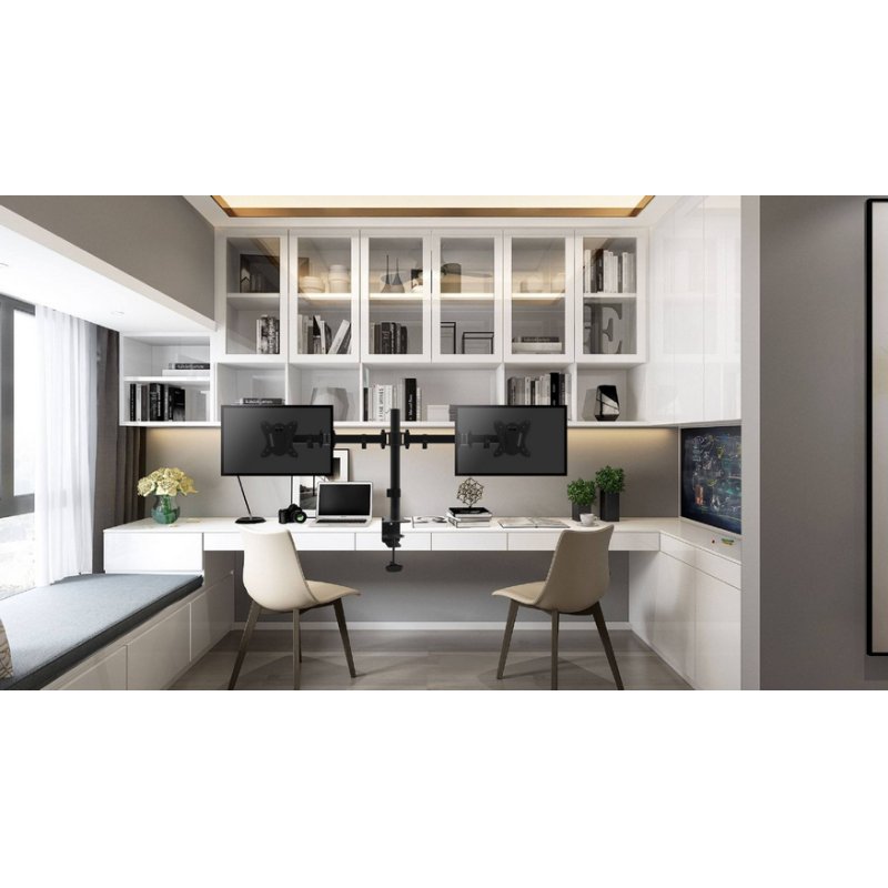 Equip 13"-27" Articulating Dual Monitor Desk Mount Bracket