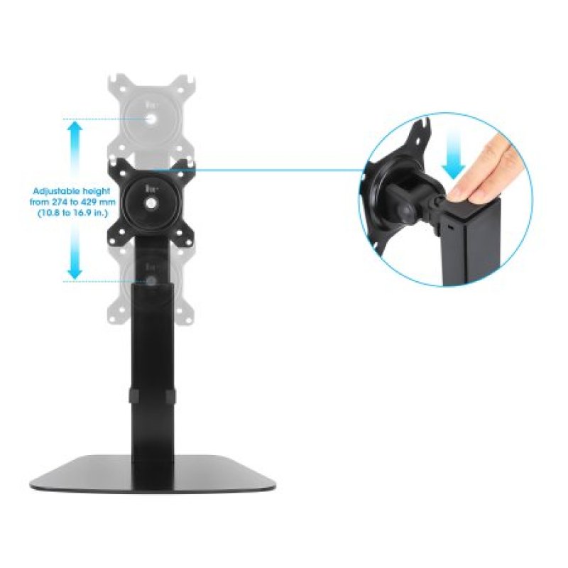 Manhattan Desk Mount for TV & Monitors (Gas Spring), Tilt/Swivel/Rotation/Height, For screens: 10" to 27", Stand