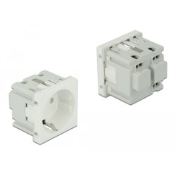 DeLOCK Easy 45 Grounded Power Socket 45 x 45 mm 10 pieces