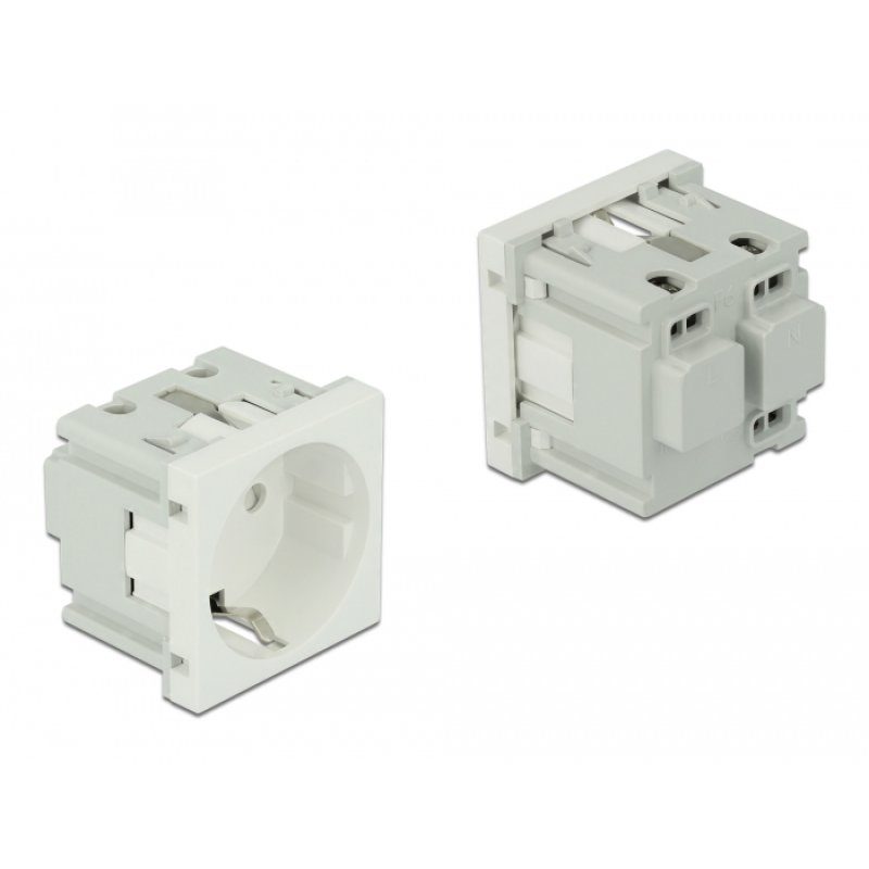 DeLOCK Easy 45 de prise courant avec terre 45 x 45 mm, 10 unités