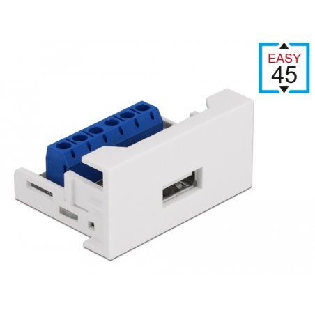 DeLOCK Easy 45 Module USB 2.0 Type-A female to Terminal Block 22.5 x 45 mm