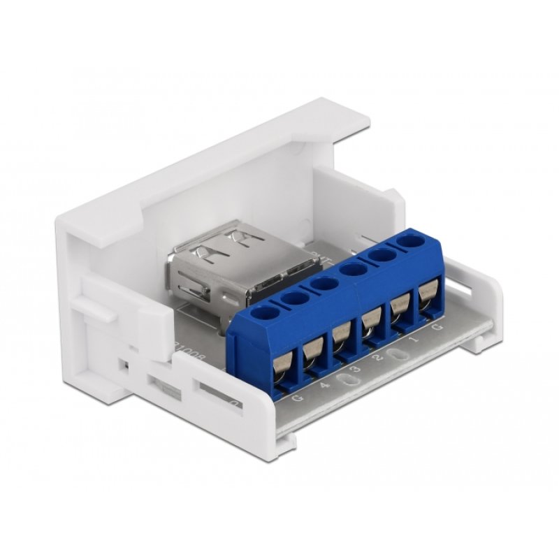 Easy 45 Modul USB 2.0 Typ-A Buchse zu Terminalblock 22,5 x 45 mm