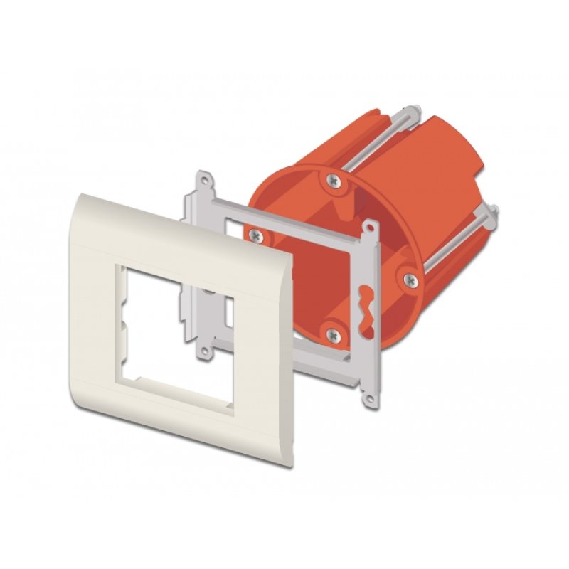 DeLOCK Support de Module de Easy 45 avec cadre blanc 80 x 80 mm
