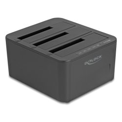 DeLOCK 64332 Station d'accueil de disques de stockage USB 3.2 Gen 1 (3.1 Gen 1) Type-B Noir